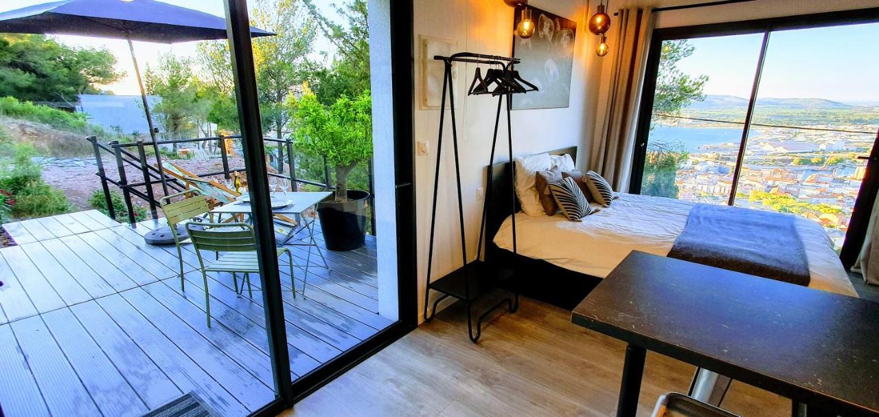 Le Rouquier Studio Terrasse, Vue Exceptionnelle, Climatisation Sete Bagian luar foto